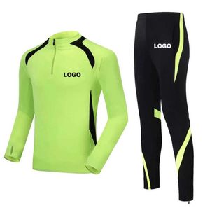 Survêtement sportif noir et rouge pour homme, col zippé intégral ou demi-zippé, séchage rapide, polyester et élasthanne, coupe classique, manches longues, idéal pour l'automne - Product Image 4
