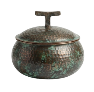 ชุดอาหารค่ำสไตล์วินเทจ ทำจากโลหะตีลาย สำหรับใช้ในครัวเรือน ชามโลหะ - Product Image 3