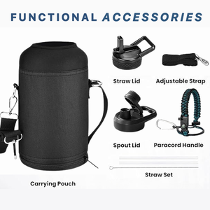 Avec accessoires Pichet à eau de 64 oz demi-gallon 2L Bouteilles d'eau réutilisables en acier inoxydable - Product Image 2