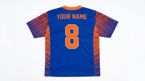 Maillot de sport personnalisé en polyester 100 % avec impression par sublimation et sérigraphie, séchage rapide, respirant, uniforme d'équipe, t-shirt - Product Image 2