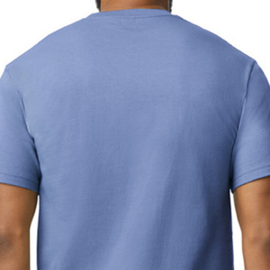 เสื้อยืดผู้ชายไซส์กลาง น้ำหนัก 280 กรัม สีม่วง ผ้าฝ้ายพรีเมียม คอกลม แขนสั้น สวมใส่สบาย เหมาะสำหรับทุกวัน - Product Image 4