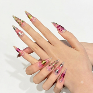 ดาราสไตล์ญี่ปุ่นน่ารักหยดน้ำยาวอะคริลิคสีชมพูใสสำหรับเด็ก - Product Image 4