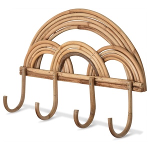 Rattan hanging <b>hook</b> rainbow shaped <b>display</b> <b>hooks</b> accessory for home storage & wall decorating - Product Image 1