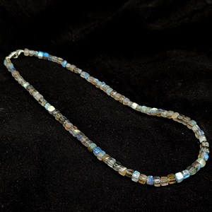 Blue Fire Labradorite Box Shape Beaded Necklace Flashy Labradorite Stone <b>Choker</b> For Women Wholesale Bulk Fashion Jewelry - Product Image 5