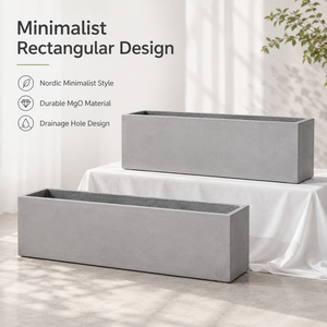 Macetas Decorativas Tipo Jardinera, <span class=keywords><strong>Grandes</strong></span>, Estilo Cemento, Modernas, Divisor de Espacios, Ecológicas, para Jardín, Comercio e Interiores - Product Image 1