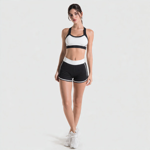 Ensemble de vêtements de yoga et de fitness pour femmes, soutien-gorge et short à taille élastique, vêtements de compression, ensemble de shorts d'exercice, ensemble de shorts de jogging d'été - Product Image 1