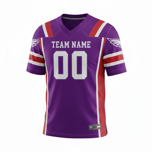 Maillot d'entraînement de football américain personnalisé pour adultes, manches courtes, respirant, option grande taille, 100 % polyester, col en V - Product Image 3