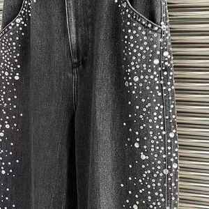 Jeans vintage slim et droits pour femmes, style baggy, tendance, en denim, pour l'hiver. - Product Image 2