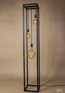 Lámpara de Pie Moderna y Contemporánea LED con Poste de Hierro y Pantalla de Tela Marrón, E27, Altura Ajustable, 2700K, Luz Blanca Cálida Suave, CRI 90, 25000 Horas de Duración - Product Image 4