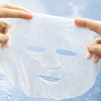Masque facial en tissu maillé Y106 en TENCEL Lenzing autrichien, substrat 100 % d'origine végétale, 25 g/m², en lyocell à maille ouverte, feuille de masque sec