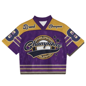 Nieuw ontwerp sublimatie American football shirt korte mouw custom sport rugby top - Product Image 2