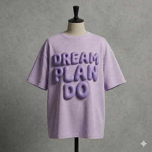 เสื้อยืดโอเวอร์ไซส์พิมพ์ลาย Dream Plan Do Puff แขนสั้น คอกลม สไตล์ลำลอง สตรีทแวร์ สำหรับผู้ชาย ผ้าฝ้ายเจอร์ซีย์ถัก 100% - Product Image 6