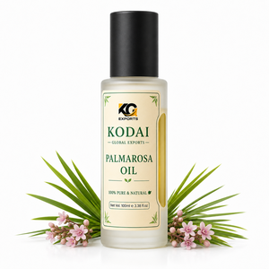 Huile Essentielle de Palmarosa 100% Pure et Naturelle 100g Liquide Soin Corporel Floral pour Massage Prise US Fût du Tamil Nadu - Product Image 1