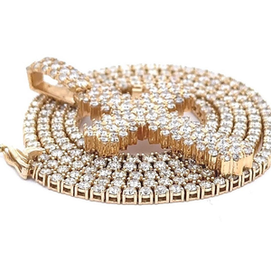 Elegante Colgante de Plata con Moissanita, Joyería Fina Personalizada, Cadena Hip Hop, Diseño de Joyería de Moda para Aniversario - Product Image 4