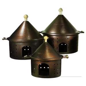 Quemador de incienso árabe de metal, Mabkhara con tapa, soporte tradicional para incienso para uso en el hogar, hoteles, mezquitas, regalos. - Product Image 1