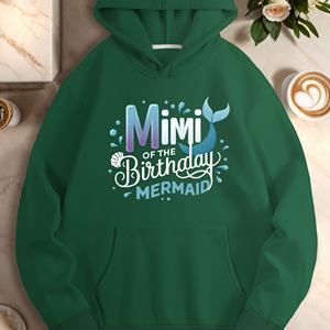 MIMI BIRTHDAY Mermaid Sweat à capuche décontracté en tricot imprimé pour femme - Product Image 2