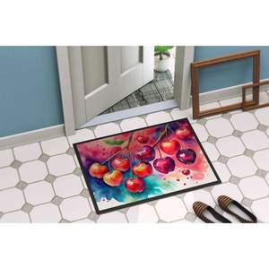 Colorful Cherries Non-Slip Indoor/Outdoor Doormat Washable Low Pile 24H X 36W Front <b>Door</b> <b>Mat</b> for Entryway - Product Image 4