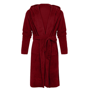 Peignoir en tissu éponge confortable, 100% coton à fibres longues, respirant, peignoirs classiques pour femmes et hommes adultes - Product Image 5