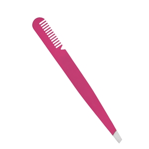 Wholesale Stainless Steel Eyelash Extension Tweezers Private Label Eyebrow Tweezers Slanted Tip <b>Makeup</b> <b>Tool</b> - Product Image 1