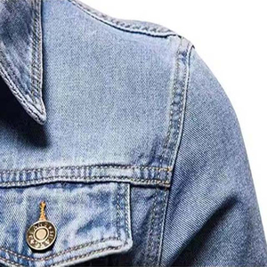 Veste en jean épaisse pour homme, bleu, style streetwear, fermeture boutonnée, manteau décontracté, haute qualité, respirant pour l'hiver - Product Image 5