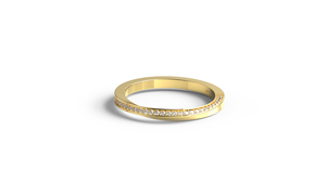 Minimalist 18K Gold Round Diamond <b>Ring</b> Asymmetric Pavé Wedding Band Flat Edge <b>Stacking</b> <b>Rings</b> Women Bridal Fine Jewelry for Women - Product Image 1