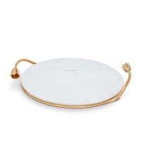 Luxe métal déco laisser nouveau Style usage domestique forme ovale service décoratif majordome plateau poignée en laiton parfait Art objet nature morte