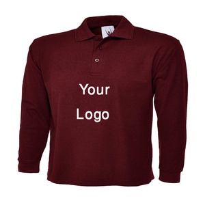 Vente en gros 100% coton polo tendance à manches longues pour hommes Logo personnalisé Tissu tricoté Prix bon marché pour Bangladesh - Product Image 5