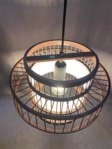 Lampe suspendue en bambou tissé à la main, style Japandi, lustre bohème, éclairage en rotin naturel, fournisseur éco-responsable - Product Image 4