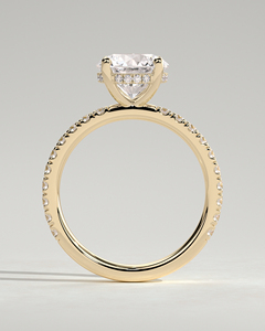 แหวนเพชรเม็ดเดี่ยวทรงกลม 2.25 กะรัต ทองคำแท้ 14K เพชรเพาะเลี้ยงในห้องปฏิบัติการ ทรง 4 กรงเล็บ ฝังแบบ Pave ระดับความสะอาด E VVS2 พร้อมวงแหวนซ่อนแบบ Halo ดีไซน์หรูหราสำหรับเจ้าสาว ปี 2026 - Product Image 3