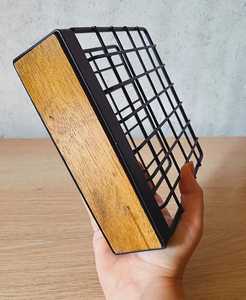 Stylish Metal Napkin Holder with Wooden Base – Modern Organizer for Kitchen and Dining <b>Table</b> Decor - Product Image 6