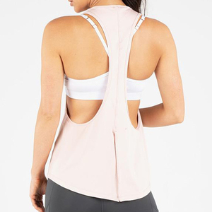 Nouveau débardeur sans manches en coton pour femme 2026, style dos nageur, respirant, tricoté, écologique, séchage rapide, logo avant, OEM - Product Image 5