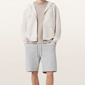 Shorts de sport pour homme en coton 100% léger, respirant, écologique, non tissé, à séchage rapide, avec cordon de serrage, couleur unie, décontracté - Product Image 3