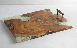 Handmade Wooden And Resin Accent <b>Tray</b> For Candle Display <b>Perfume</b> Storage And Home Decor Accessories - Product Image 1
