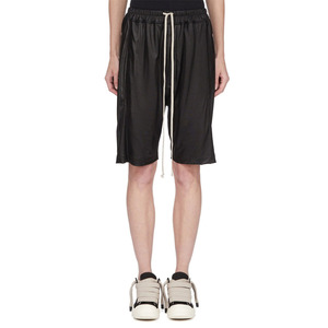 Best Quality Pakistan Made Women Shiny Texture Black Satin <b>Drawstring</b> Shorts Cotton Loose Fit Fashionable Casual & Streetwear - Product Image 1