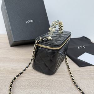 New Large Brand Counter <b>Gift</b> Pearl Handle Oil Wax with Mirror Inside the Box Single Shoulder Crossbody Chain Box for Women's <b>Bag</b> - Product Image 4