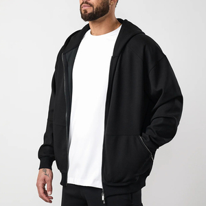 OEM Custom Men's Premium Full Zip Hoodie- Blank Sweatshirt Cotton Fleece Fabric Casual Wear Breathable Manufacturer Supply - Product Image 1