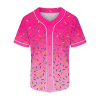 Maillot de baseball/softball personnalisé à manches courtes de haute qualité, 100 % polyester, effet glacé pour design 'Drip'