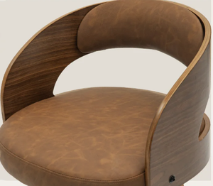 Modern <b>Ergonomic</b> Rotatable Bar Chair with Solid Wood Base and Sturdy Legs for Home Bar Outdoor Hotels Dining Malls - Product Image 3