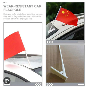 Juego de Banderas Personalizadas para Ventana de Auto con Poste de Montaje para Publicidad y Promoción, Estilo OEM ODM, Origen Vietnam, Transferencia Térmica - Product Image 5