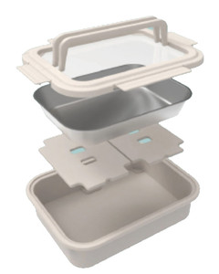 Chilled Picnic Organizer with Dual Ice <b>Packs</b> Portable Divided <b>Lunch</b> <b>Box</b> Leak Resistant Food Container with Handle Fresh Keeping - Product Image 4