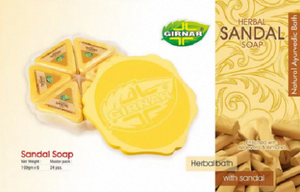Jabón en barra medicado de sándalo para limpieza profunda Girnar Jabón herbal de sándalo para limpieza profunda de alta calidad al por mayor - Product Image 2