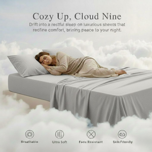 Modern Luxury Heather Grey Bedsheet Set 2026 | Soft Breathable Fabric | Luxury Hotel Finish | Elegant Queen Bedding Collection - Product Image 5