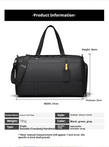 Bolsa de Deporte Impermeable con Logotipo Personalizado, Bolsa de Gimnasio Multifuncional con Separación para Ropa Seca y Mojada, Bolsa de Fitness de Gran Capacidad para Exteriores - Product Image 2