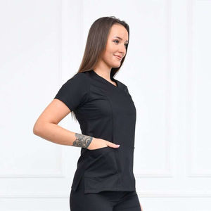 Wholesale <b>Doctors</b> and Nurses Women's Scrub Suits Modern Athletic Knitted Scrubs <b>Sets</b> Customized Color - Product Image 4