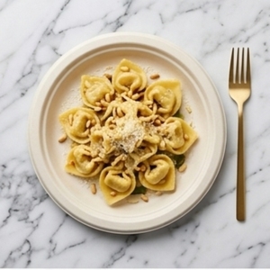 12 Inch Bagasse Dinner Plate Compostable Disposable Sugarcane Fiber Tableware Back to School Restaurants Catering Parties - Product Image 2