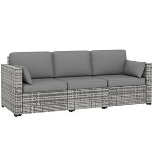 Divano Doppio Grigio Willow per Esterni, Ideale per Terrazze e Cortili - Product Image 5