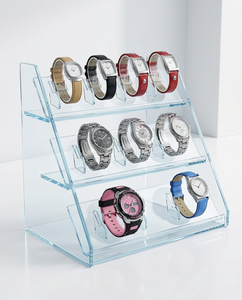 Luxury Transparent Acrylic Watch Display <b>Stand</b> Clear Plastic Wristwatch Holder Showcase Rack for Retail Store Countertop - Product Image 2