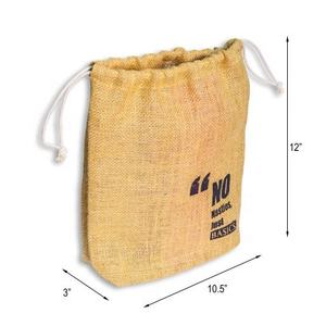 ถุงผ้าปอกระเจาแบบมีเชือกผูก ย่อยสลายได้ เป็นมิตรกับสิ่งแวดล้อม 100% ธรรมชาติ ใช้ซ้ำได้ เกรดสำหรับอาหาร ใส่ของขวัญ  พร้อมเชือกฝ้าย สำหรับการเดินทาง - Product Image 2