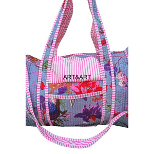 กระเป๋าเดินทางผ้าฝ้ายขนาดใหญ่คุณภาพดีที่สุด ขายส่ง ทำมือ ปรับแต่งได้ ใช้สำหรับออกกำลังกาย ท่องเที่ยว หรือใช้ในชีวิตประจำวัน ดีไซน์หรูหรา พร้อมซิปปิด - Product Image 5