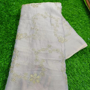 Tela de Georgette Bordada Bides Work, 44 Pulgadas de Ancho, 65 GSM, Textil Transparente de Alta Calidad para Vestidos Étnicos y Ropa de Boutique - Product Image 1